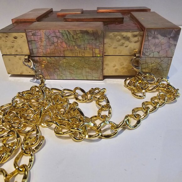 Rafe Ramya Cubist Minaudiere, Copper/Gold - Picture 9 of 9